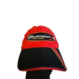 Budweiser King of Beers NASCAR Hat Cap Red Black Chase Authentics‎